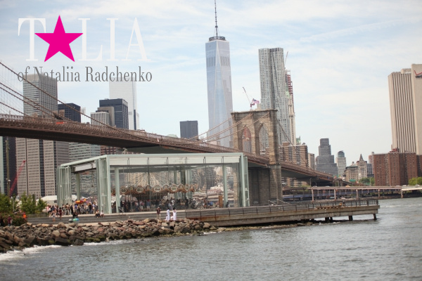 Вид на Манхэттен с Бруклина. Бруклин Бридж Парк