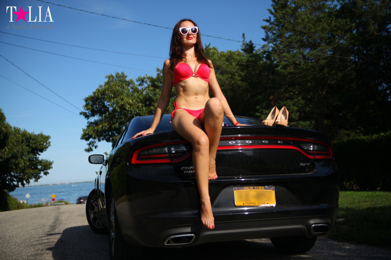 Наша фотосессия с машиной в Хэмптонсе на Лонг Айленде