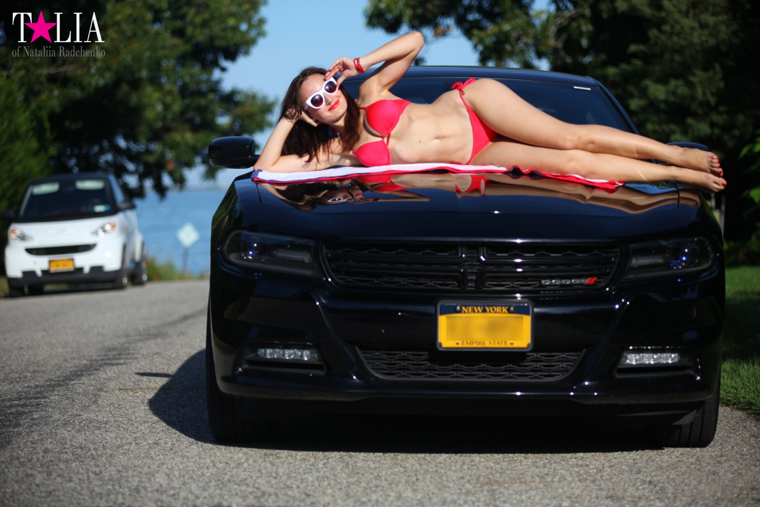 Наша фотосессия с машиной в Хэмптонсе на Лонг Айленде