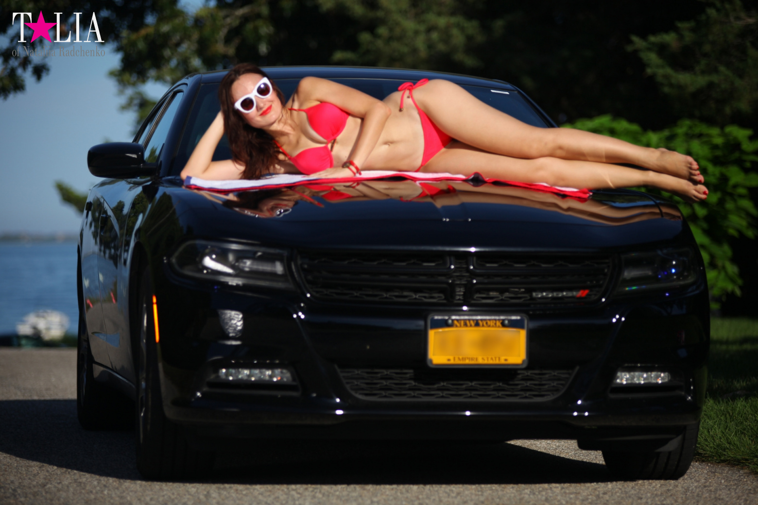 Наша фотосессия с машиной в Хэмптонсе на Лонг Айленде