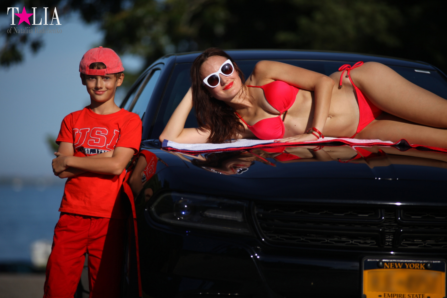 Наша фотосессия с машиной в Хэмптонсе на Лонг Айленде