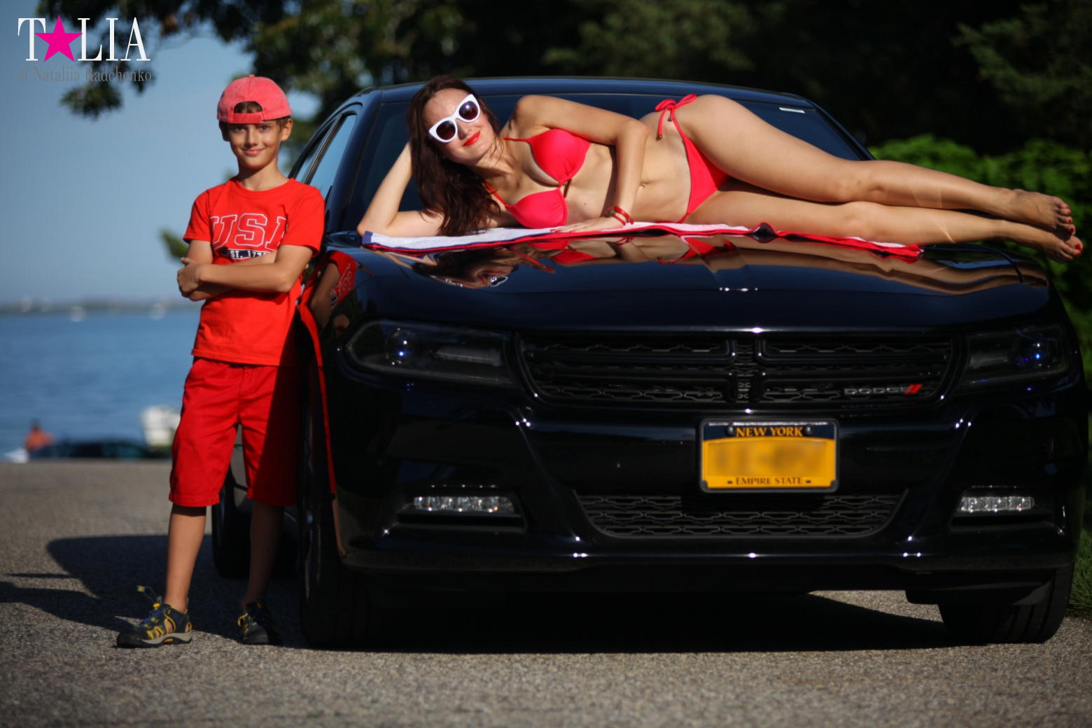 Наша фотосессия с машиной в Хэмптонсе на Лонг Айленде