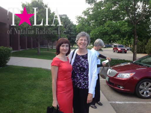 Я и Шарлот Тайсон на прощальном вечере.