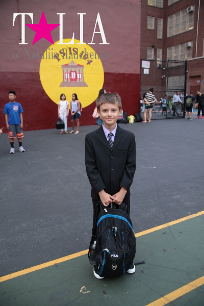 Первый день в учебном году. Школа PS/IS 104 Форт Хамилтон, Бей Ридж, Бруклин, Нью-Йорк