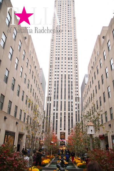 Рокфеллер центр осенью, Манхэттен, Нью-Йорк, США