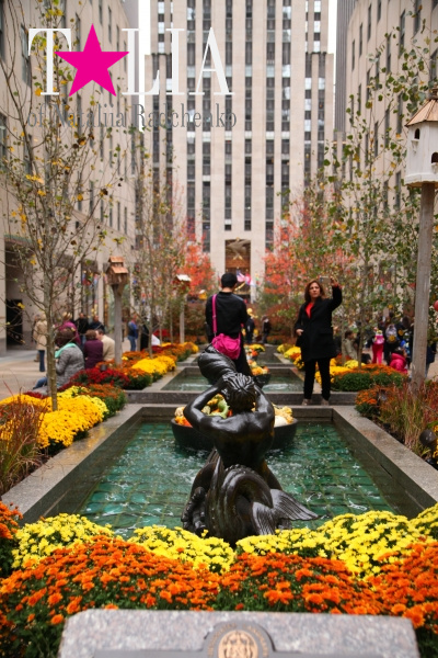 Рокфеллер центр осенью, Манхэттен, Нью-Йорк, США