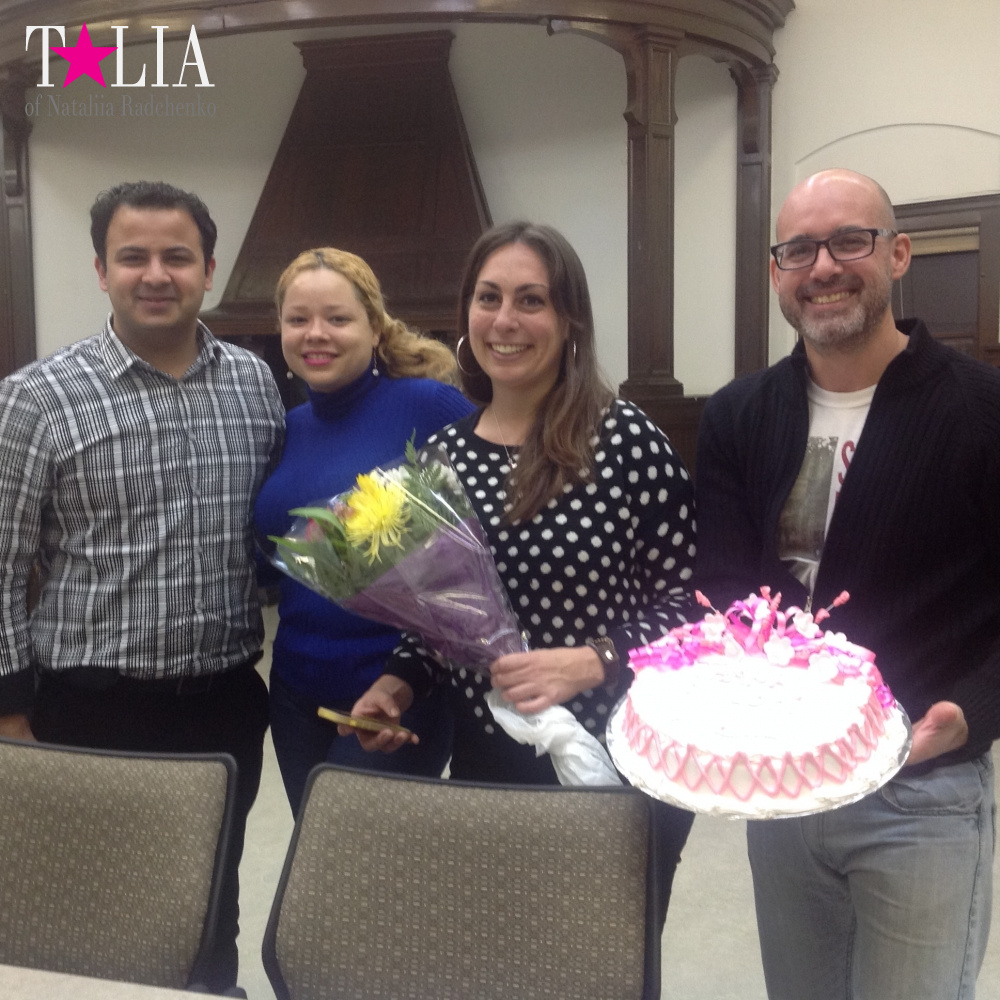 There is our English class at the Brooklyn Public Library, New York