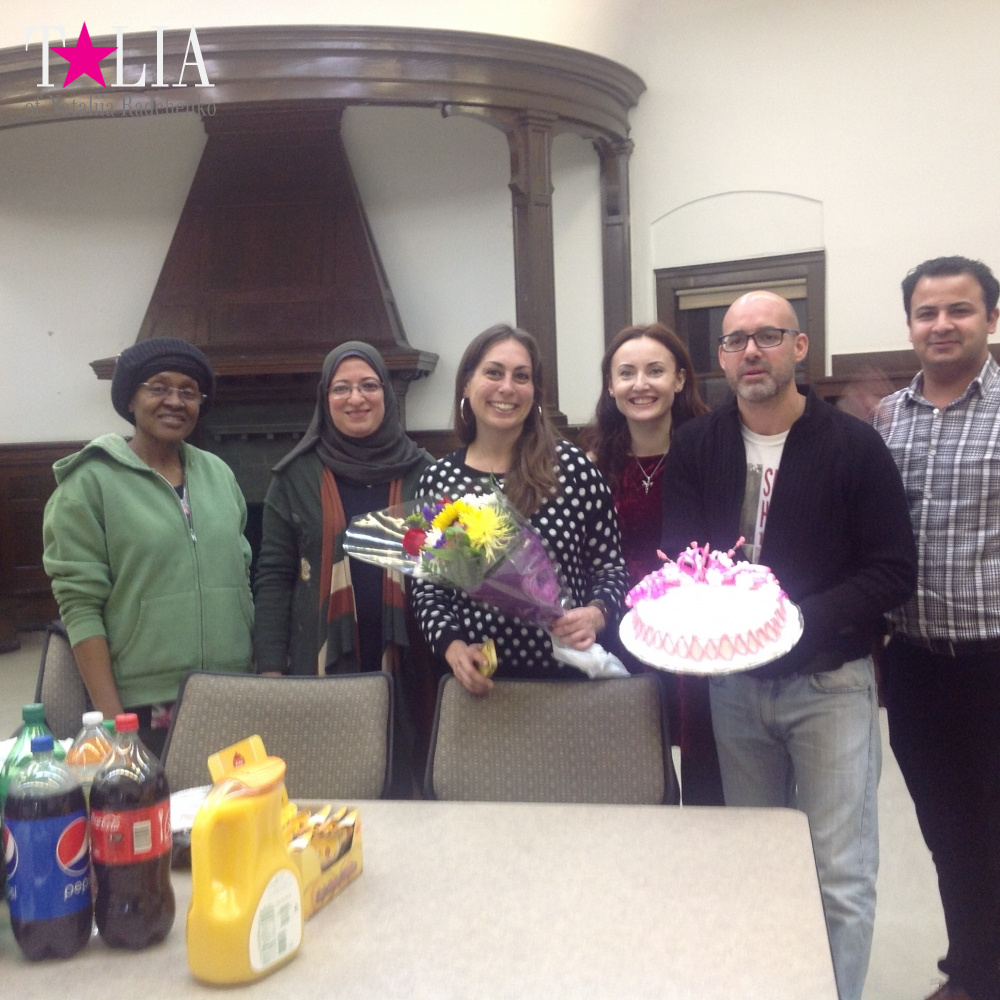 There is our English class at the Brooklyn Public Library, New York