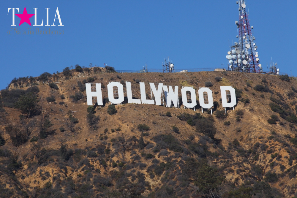 День рождения нашего папы и путешествие в Голливуд (штат Калифорния, знак Голливуд)