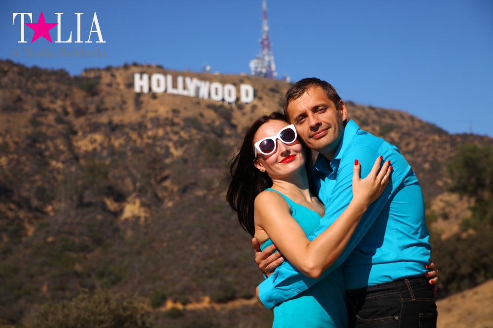 День рождения нашего папы и путешествие в Голливуд (штат Калифорния, знак Голливуд)