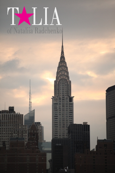 Закат и Небоскреб Крайслер Билдинг, Нью-Йорк (Chrysler Building)