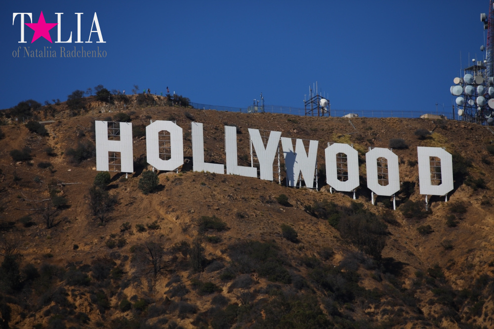День рождения нашего папы и путешествие в Голливуд (штат Калифорния, знак Голливуд)