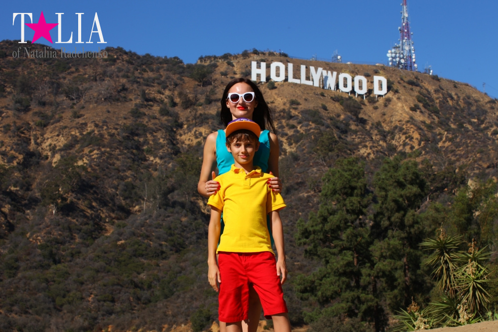 День рождения нашего папы и путешествие в Голливуд (штат Калифорния, знак Голливуд)