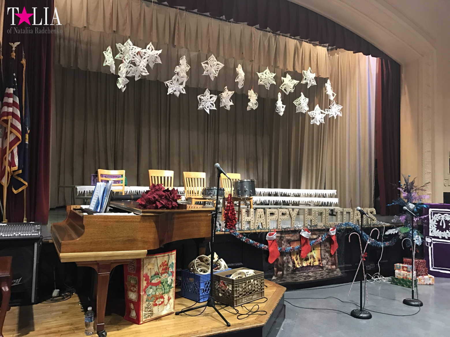 Новогоднее шоу в американской школе "Holiday show". Бэй Ридж, Нью-Йорк