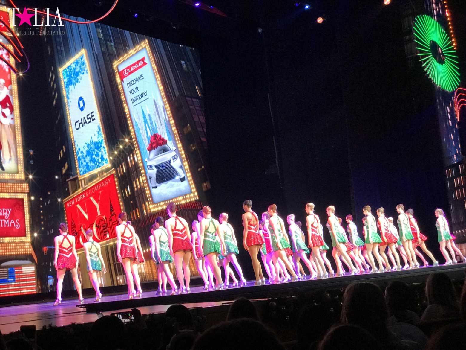 Musical on Broadway "Radio City Christmas Spectacular" with dancers "The Rockettes"