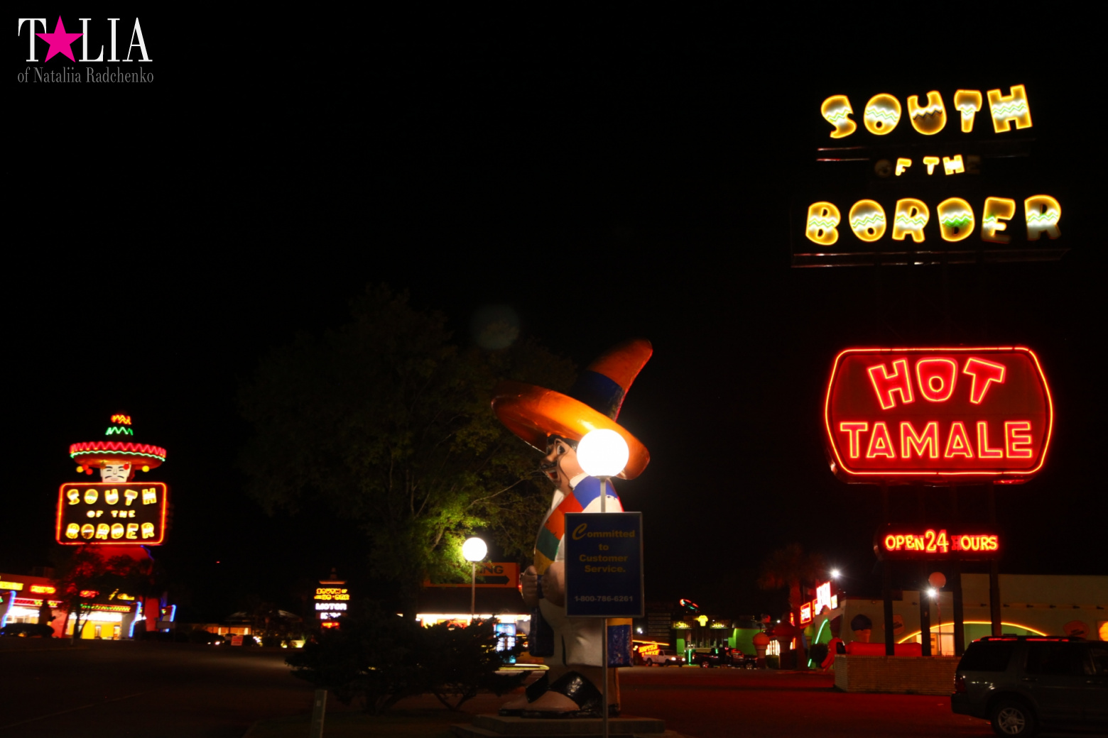 ''South of the Border". The middle of the way from New York to Miami by car