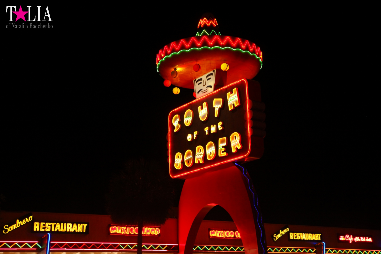''South of the Border". Середина пути по дороге из Нью-Йорка в Майами на машине