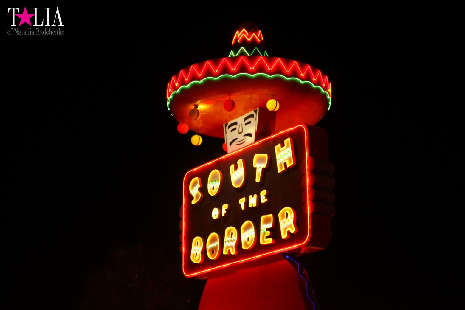 ''South of the Border". The middle of the way from New York to Miami by car