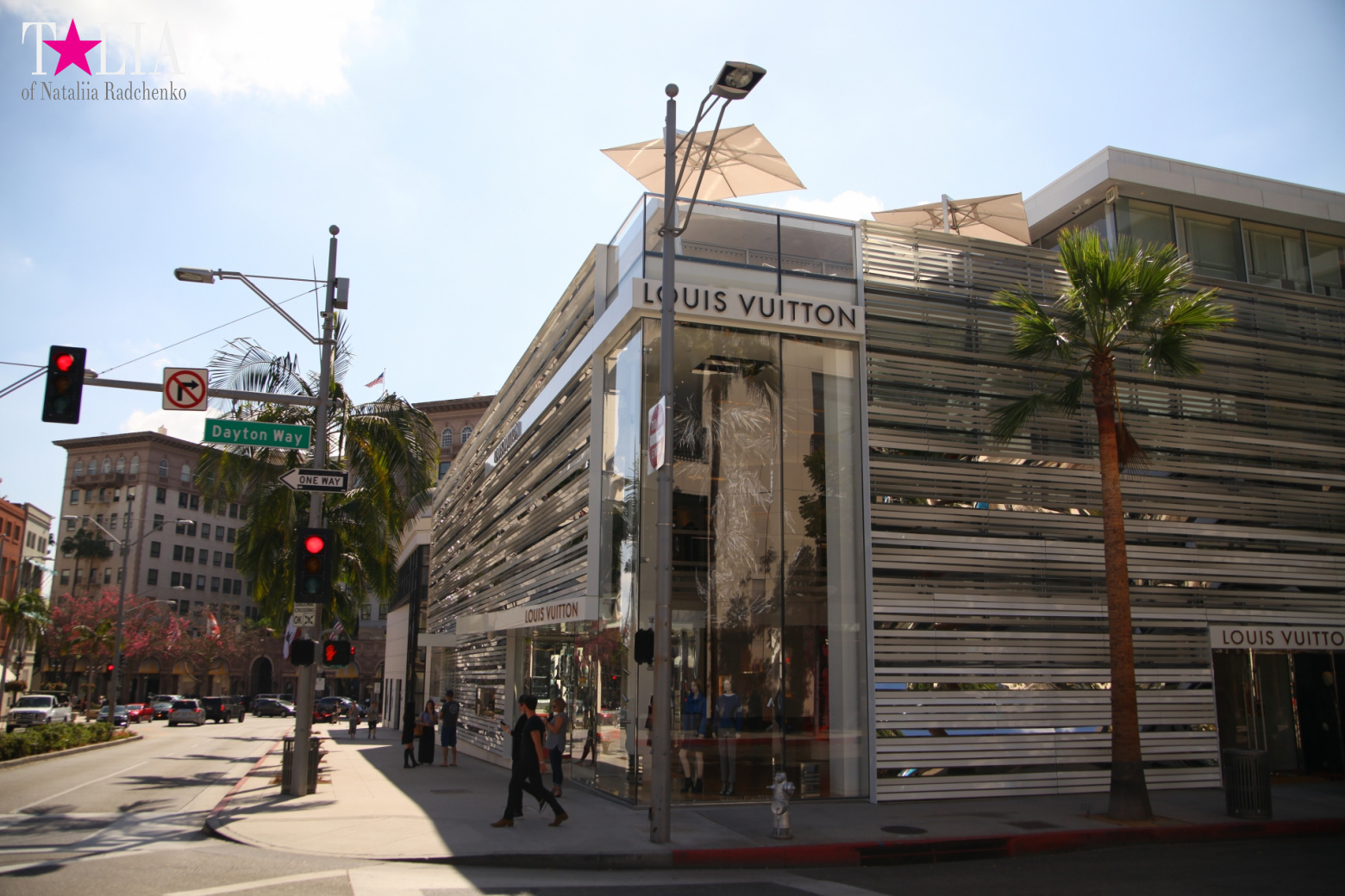 Родео-Драйв в Беверли Хиллз. Лос-Анджелес, Калифорния, США