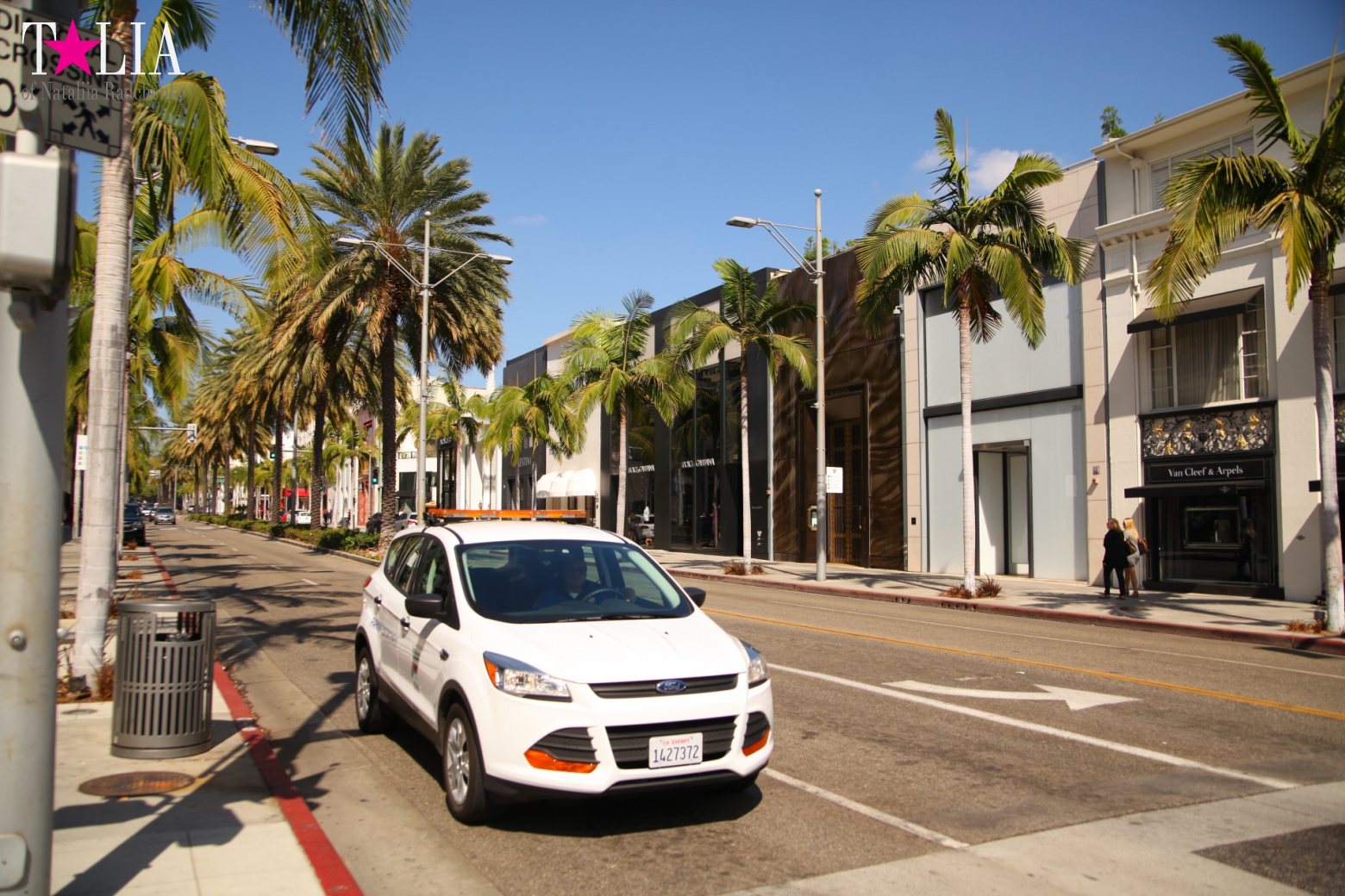 Родео-Драйв в Беверли Хиллз. Лос-Анджелес, Калифорния, США