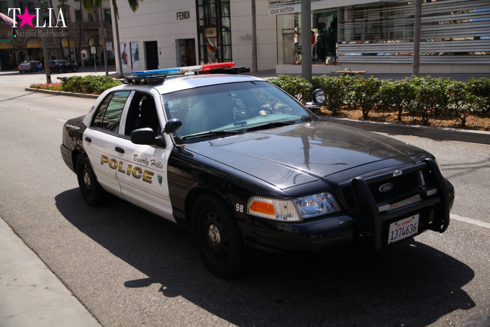 Родео-Драйв в Беверли Хиллз. Лос-Анджелес, Калифорния, США