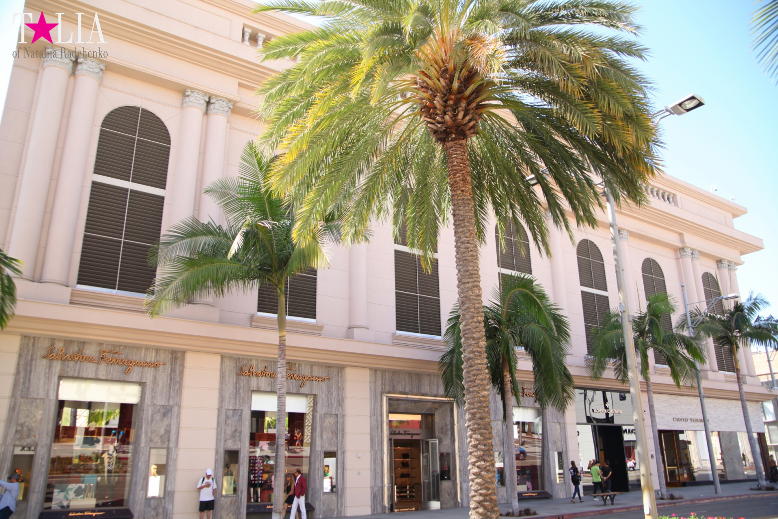 Родео-Драйв в Беверли Хиллз. Лос-Анджелес, Калифорния, США