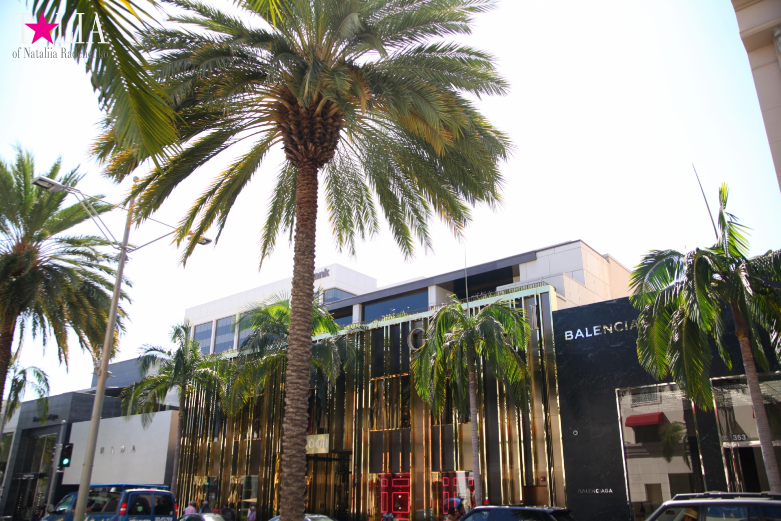 Родео-Драйв в Беверли Хиллз. Лос-Анджелес, Калифорния, США