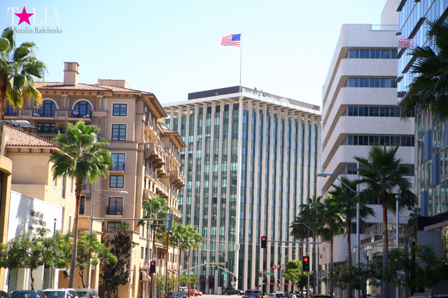 Родео-Драйв в Беверли Хиллз. Лос-Анджелес, Калифорния, США