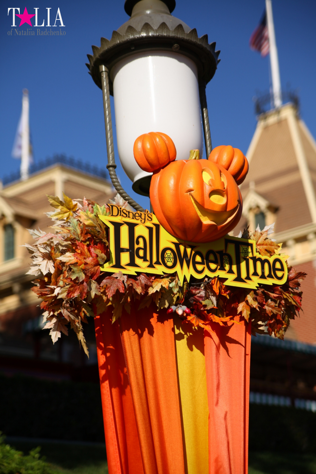 How to celebrate Halloween at the American Disneyland - decoration of the park  for Halloween