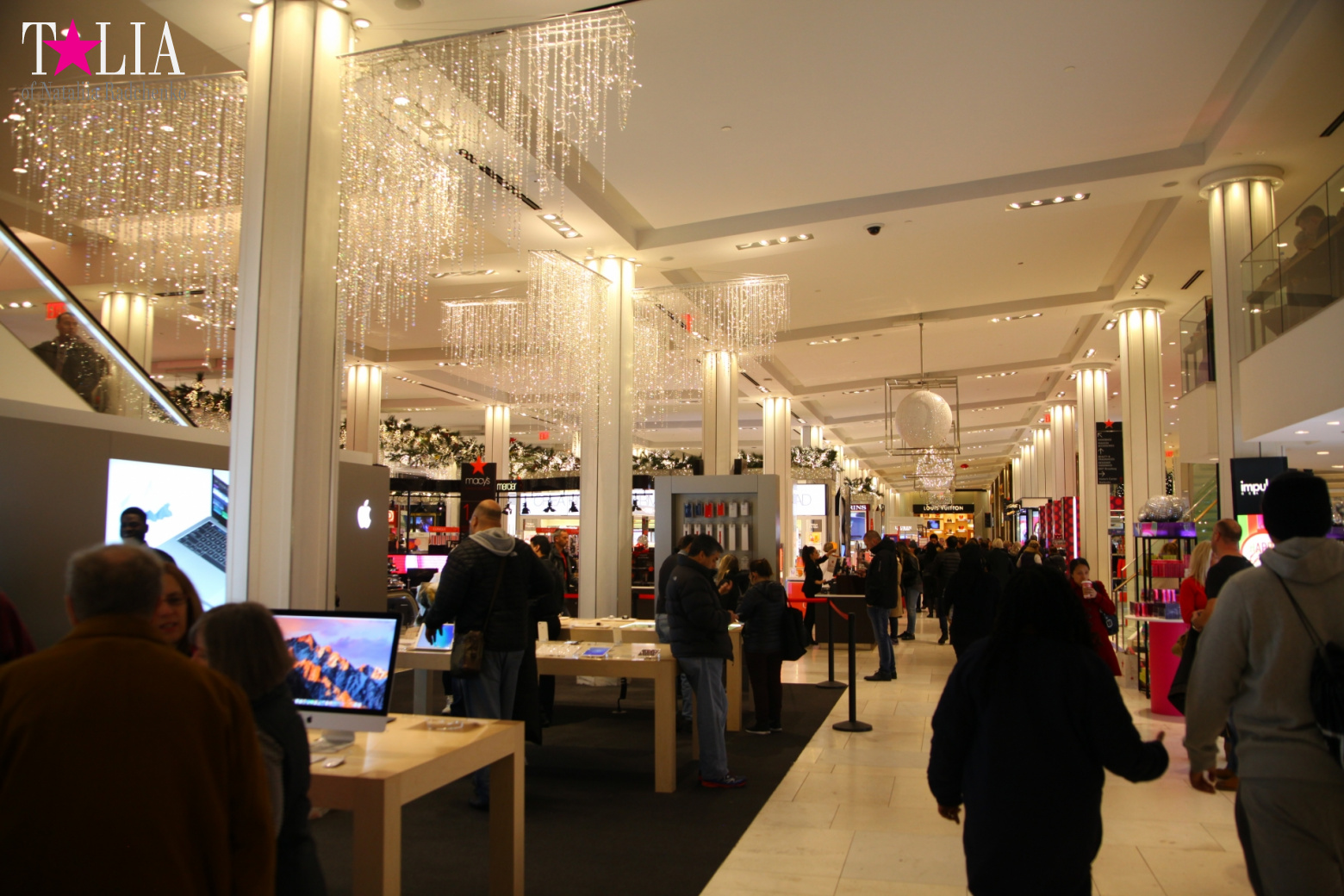 Christmas lights of Macy's store