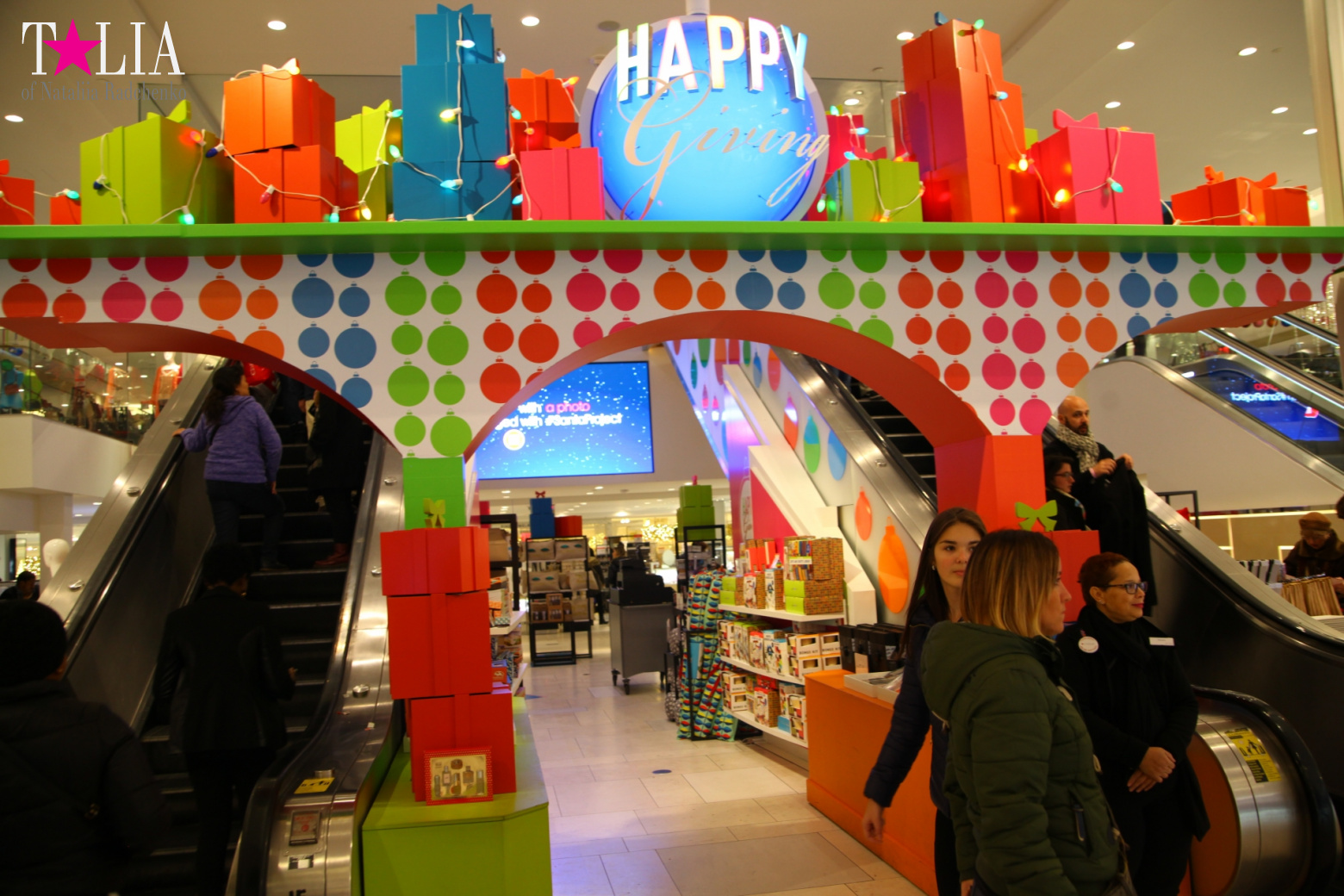 Christmas lights of Macy's store