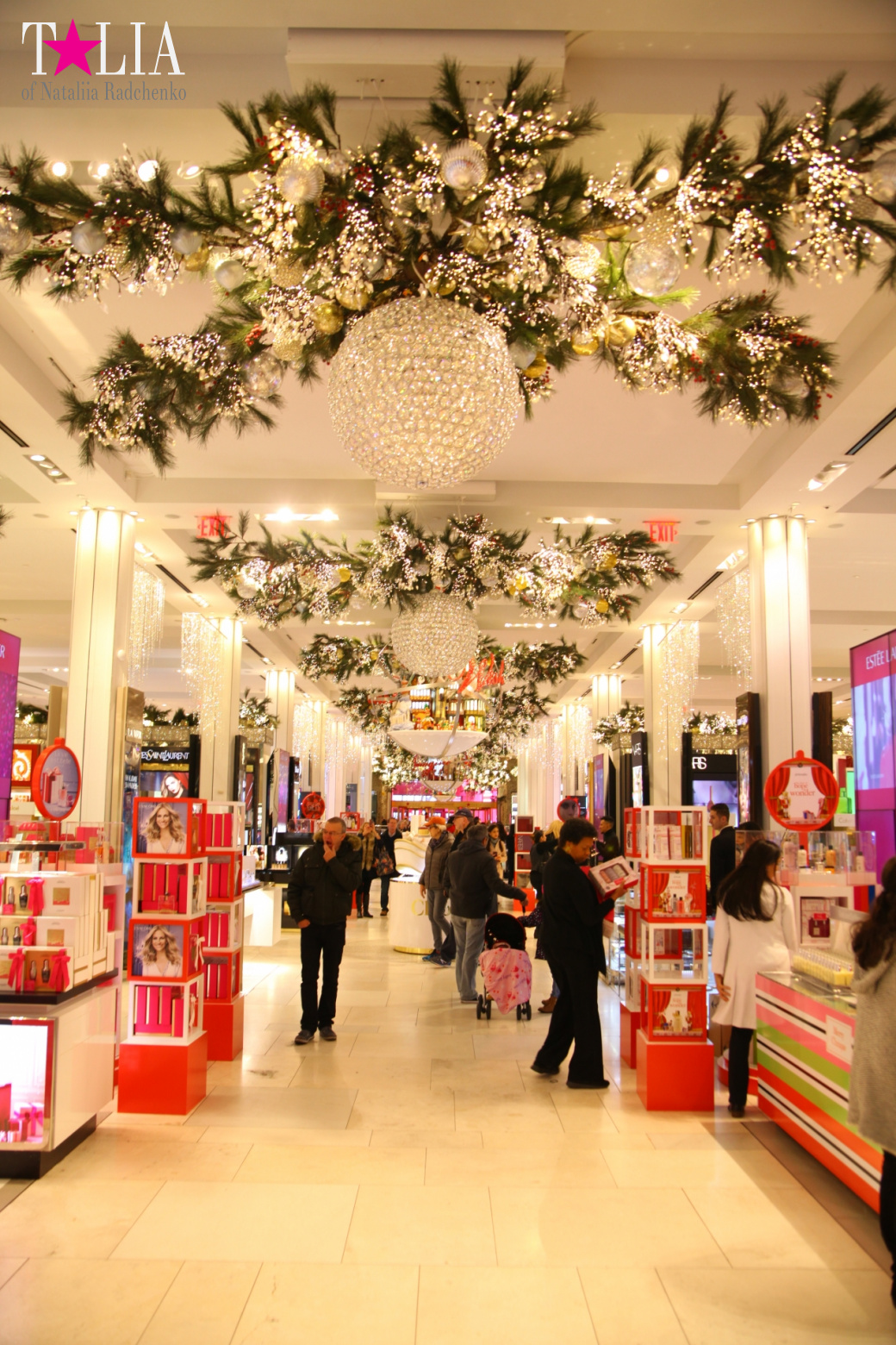 Christmas lights of Macy's store