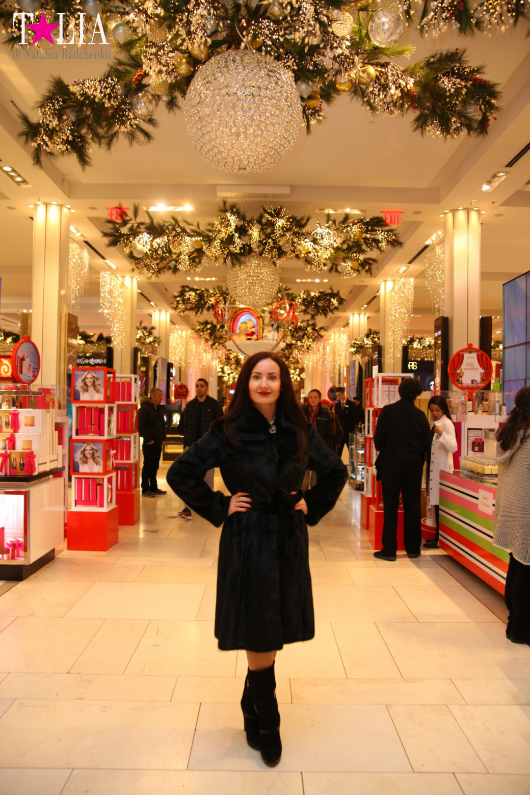 Christmas lights of Macy's store