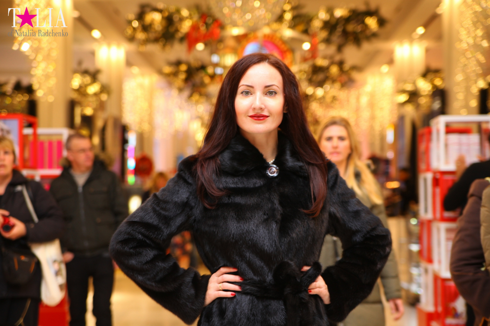 Christmas lights of Macy's store