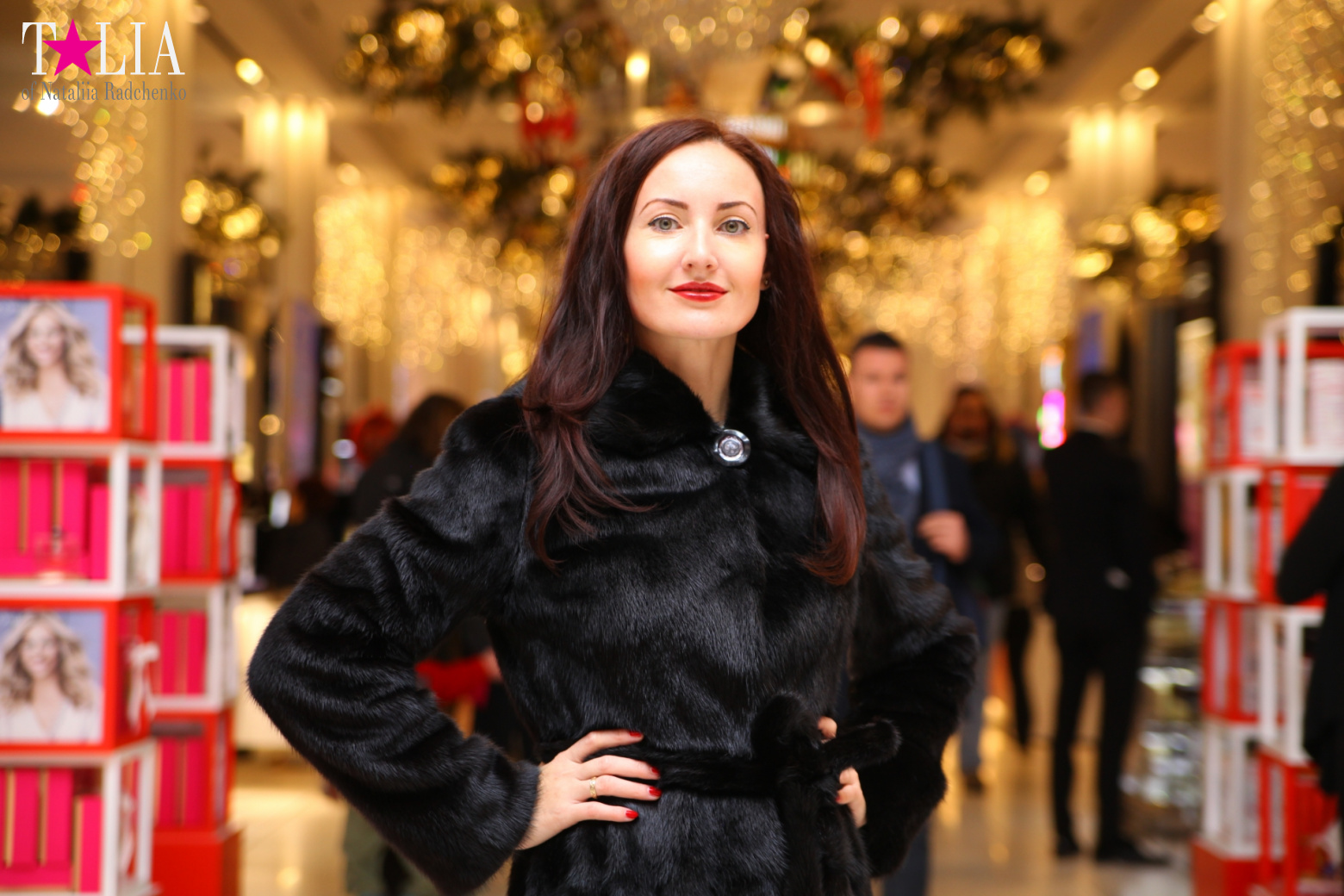 Christmas lights of Macy's store