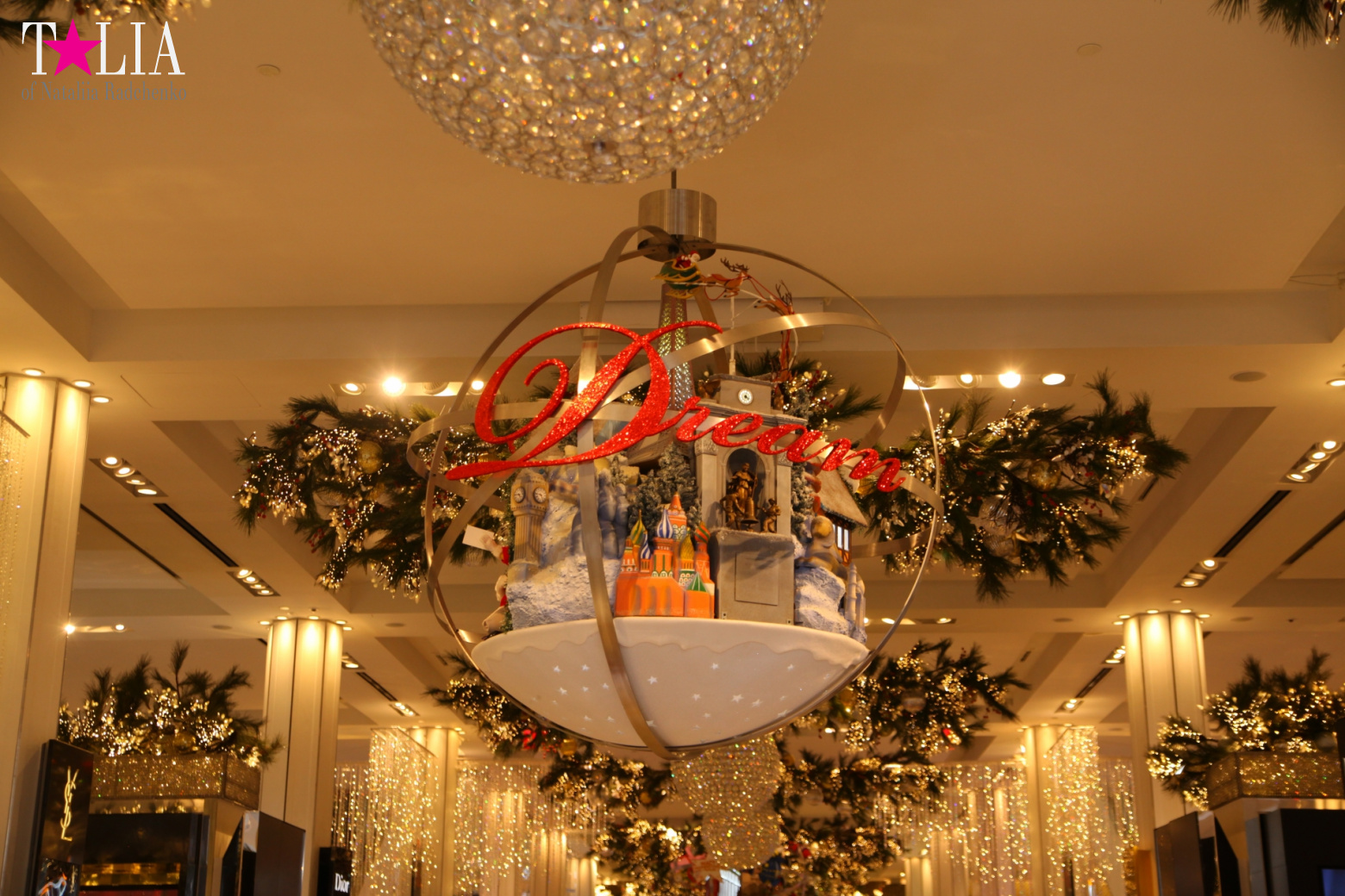 Christmas lights of Macy's store