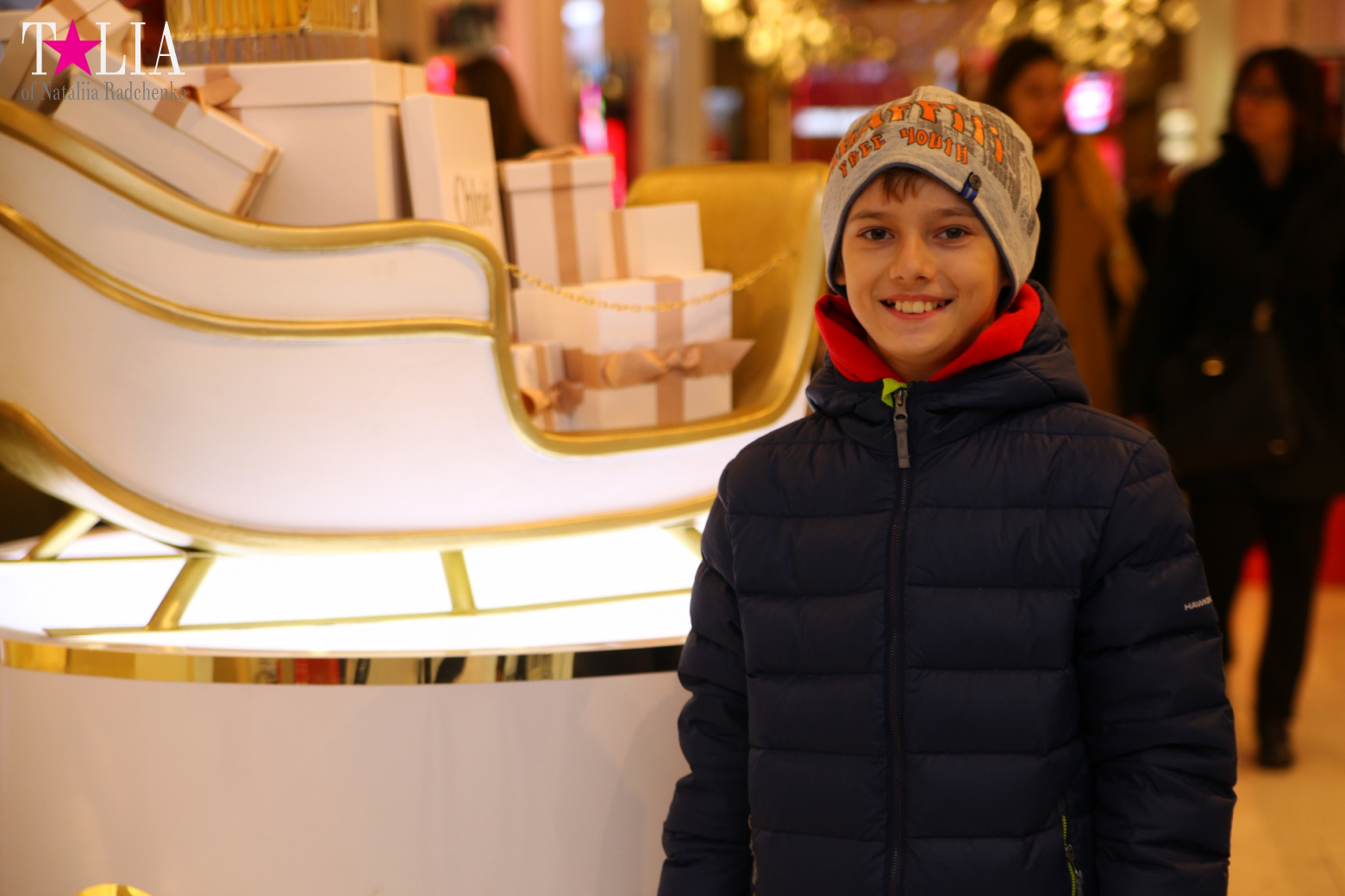 Christmas lights of Macy's store