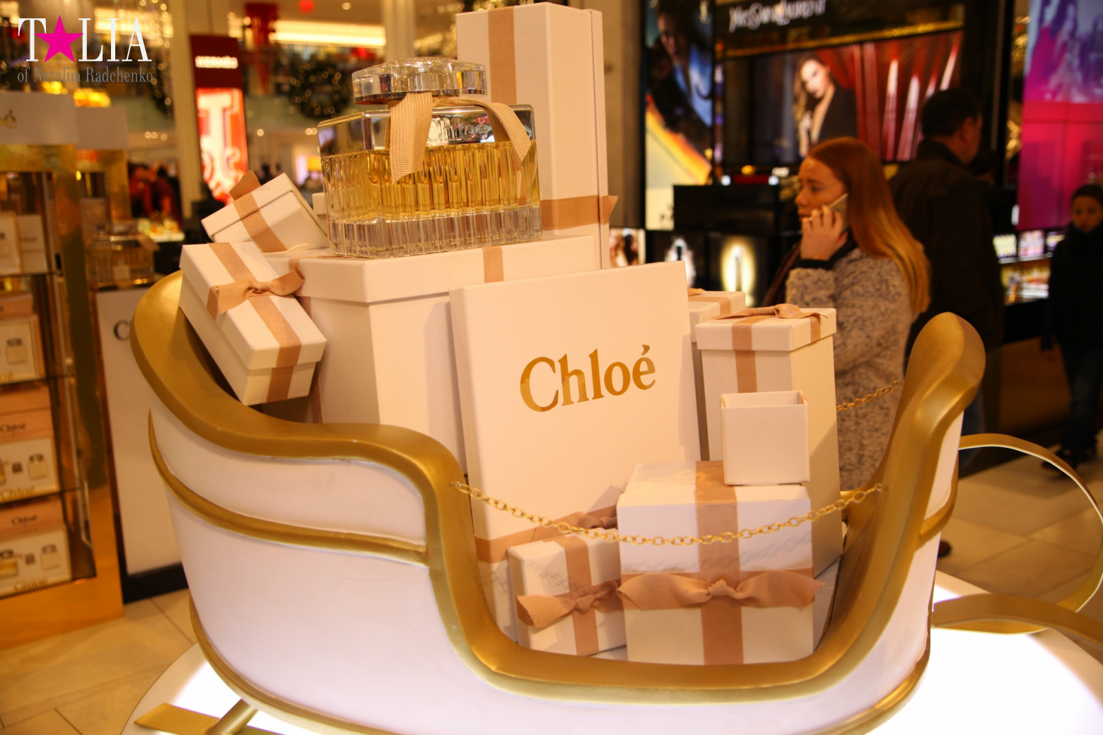 Christmas lights of Macy's store