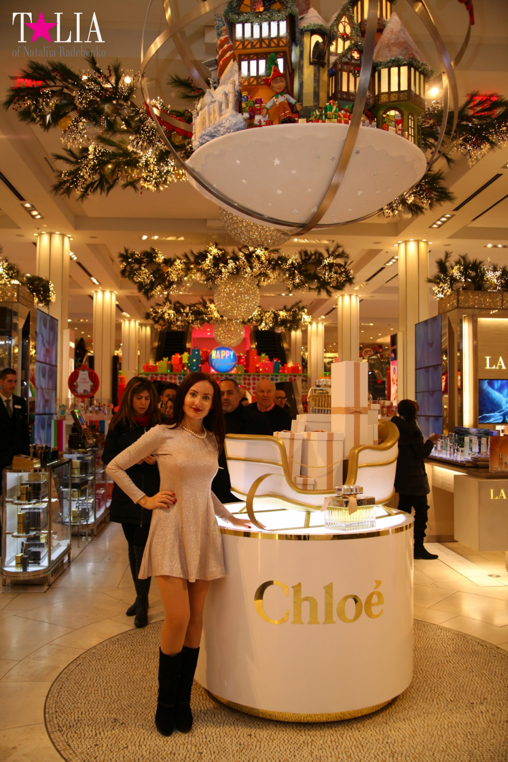 Christmas lights of Macy's store