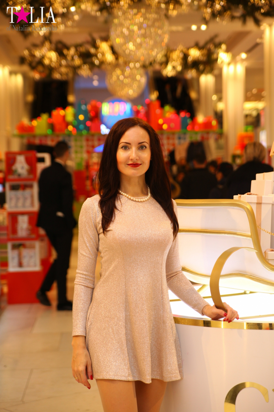 Christmas lights of Macy's store