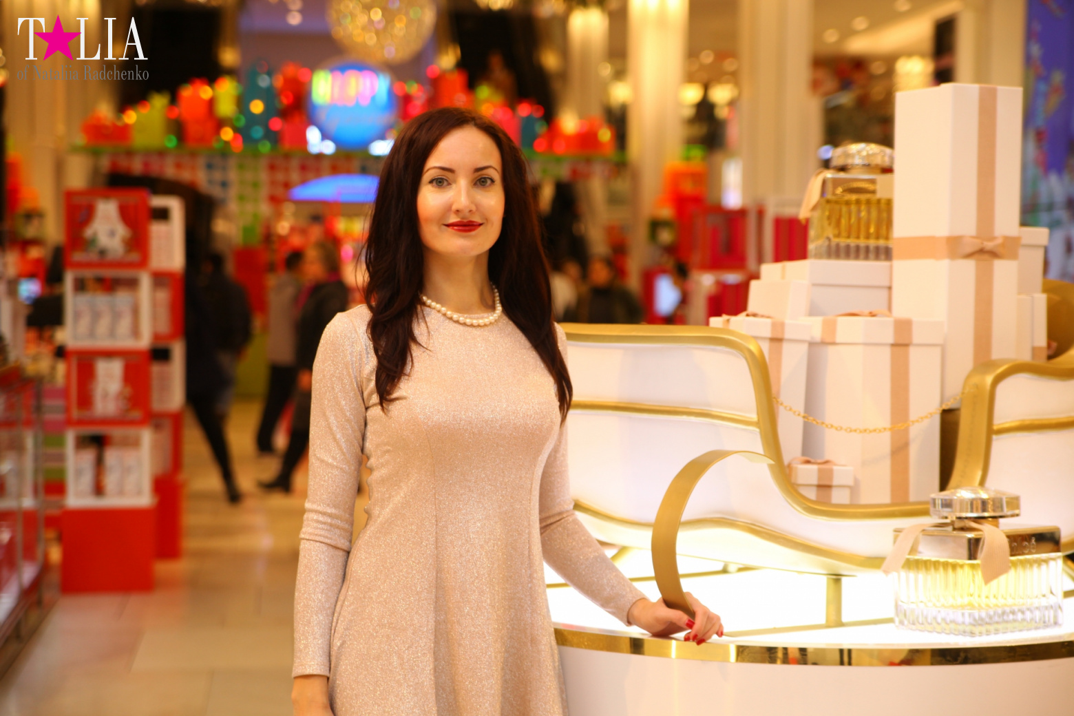 Christmas lights of Macy's store