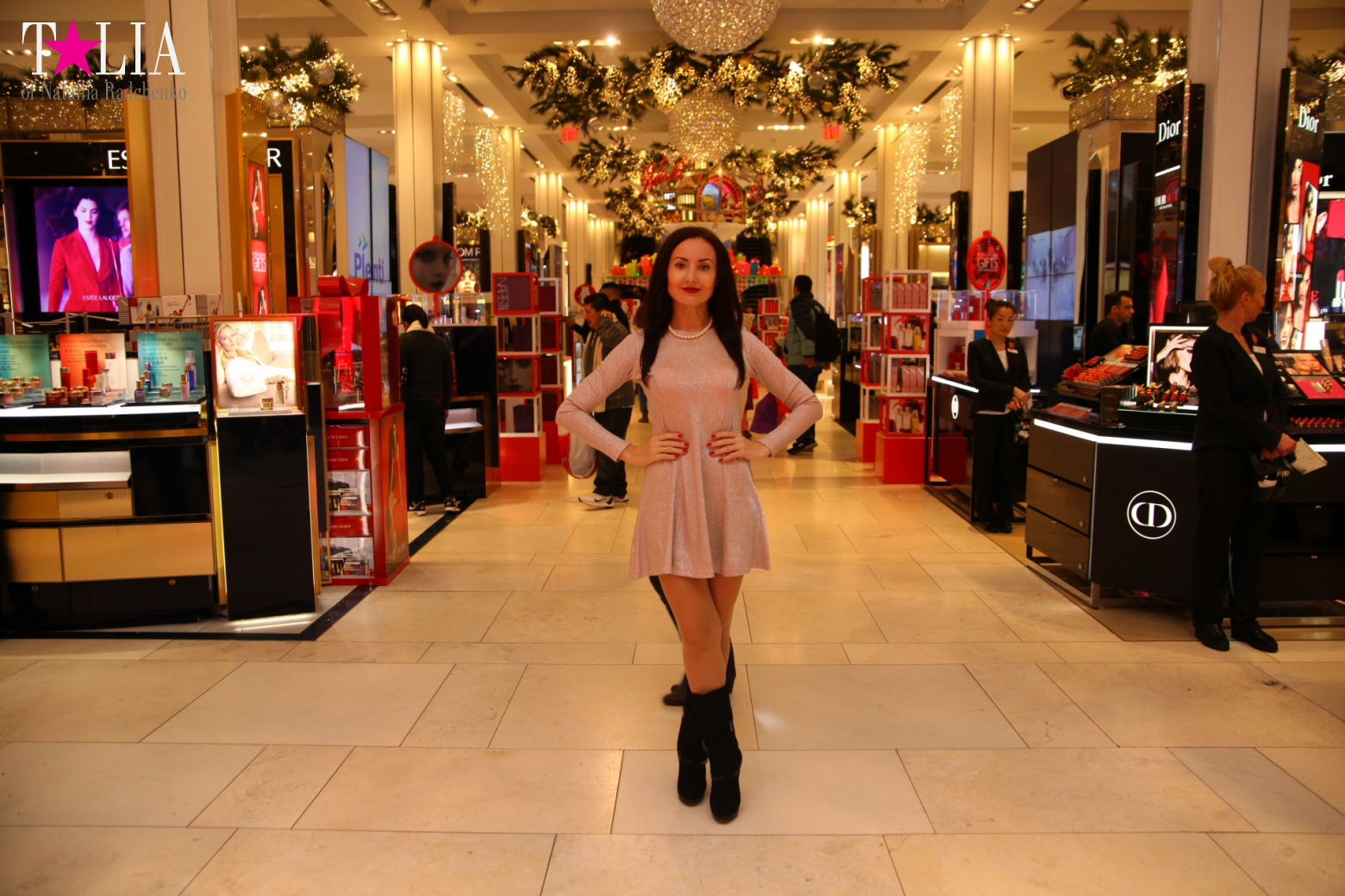 Christmas lights of Macy's store