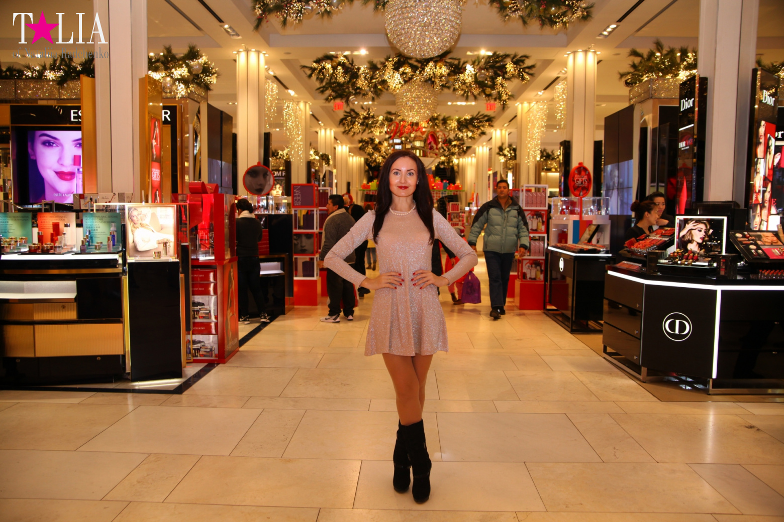 Christmas lights of Macy's store