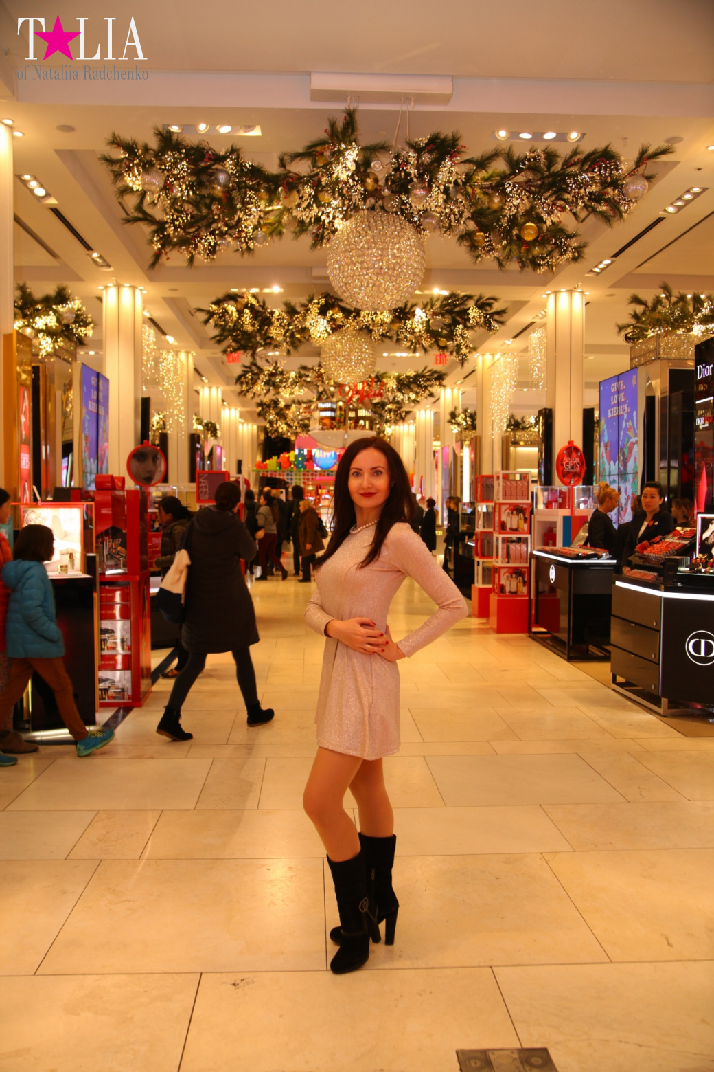 Christmas lights of Macy's store