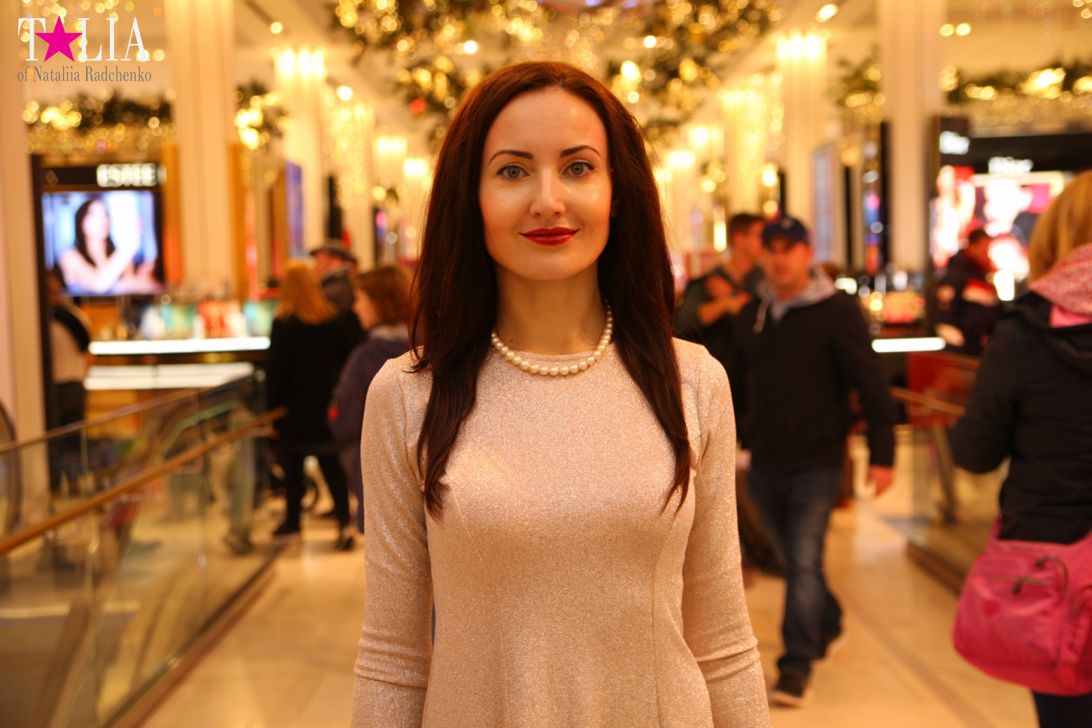 Christmas lights of Macy's store