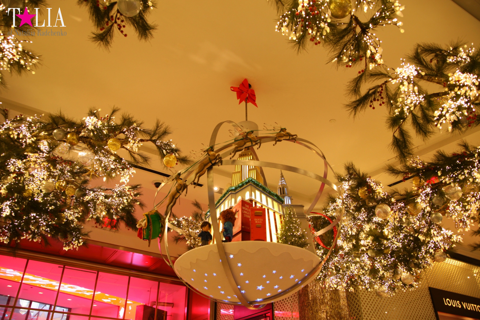 Christmas lights of Macy's store