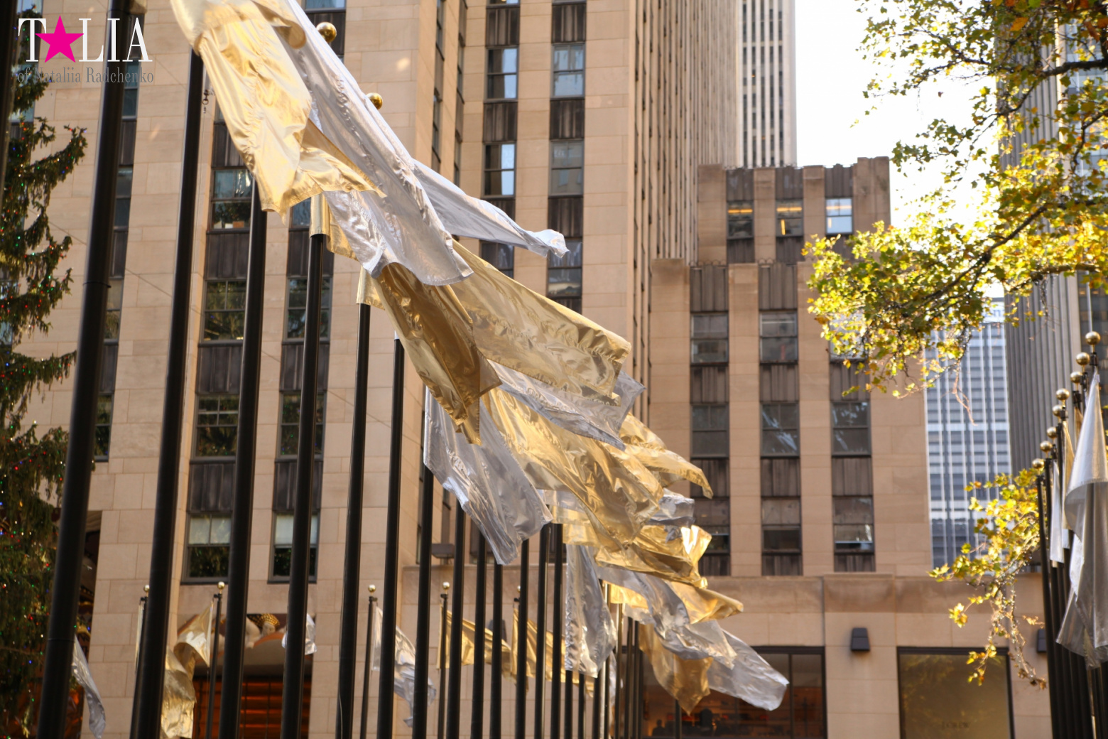 Главная рождественская елка Нью-Йорка возле Рокфеллер-Центра на Манхэттене