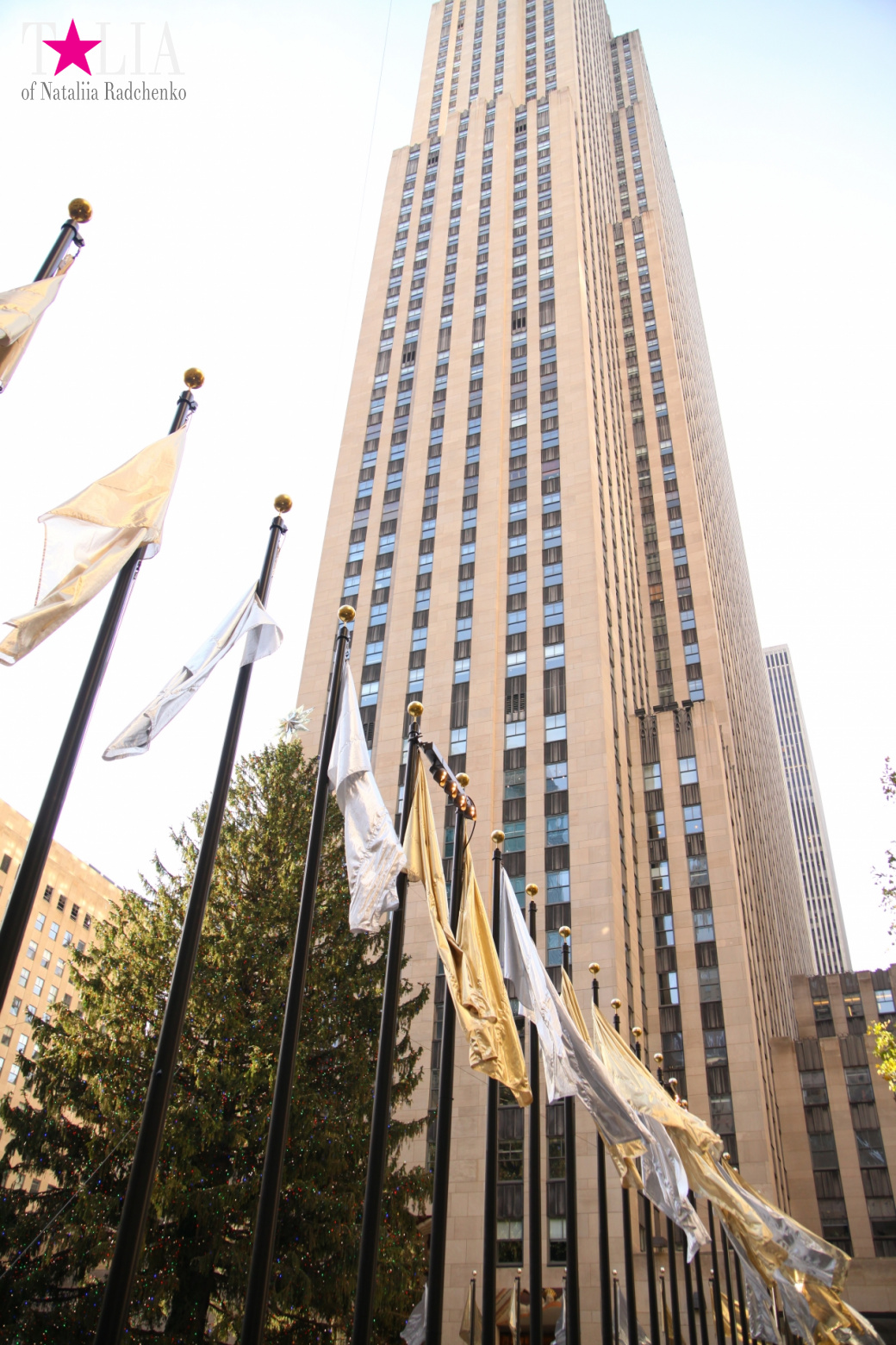 Главная рождественская елка Нью-Йорка возле Рокфеллер-Центра на Манхэттене