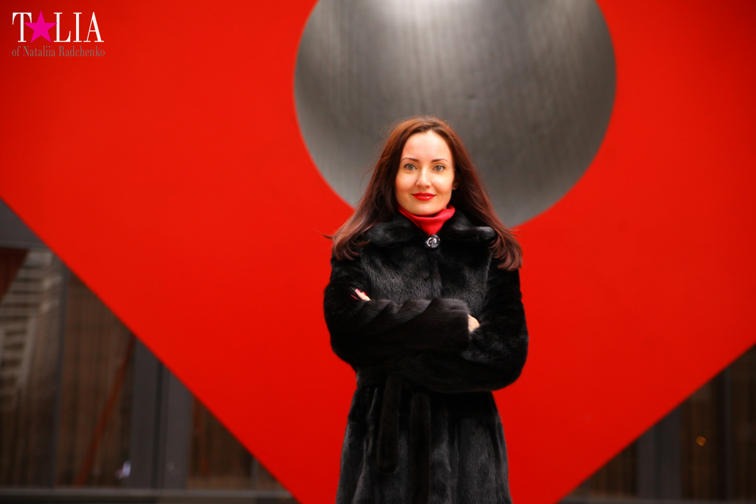 The Red Cube in Financial District of Manhattan, New York