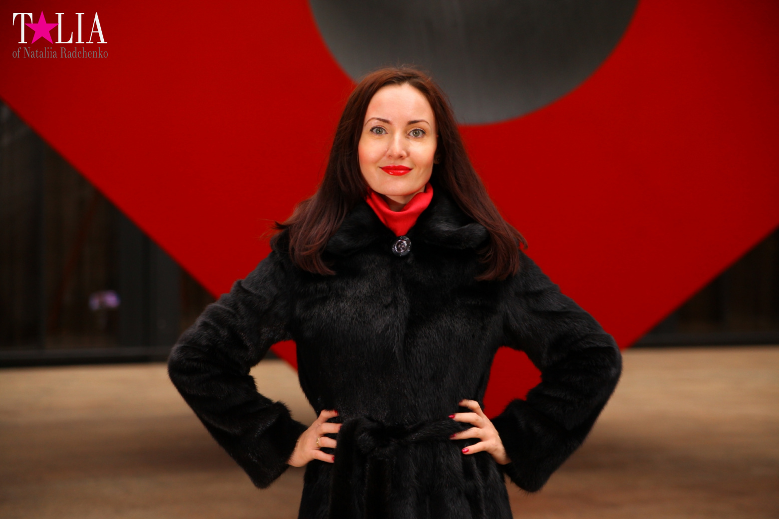 The Red Cube in Financial District of Manhattan, New York